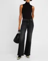 Rag & Bone Irina Ponte T Neck Tank In Black