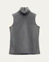 Rag & Bone Irina Ponte Turtleneck Tank Top In Charc