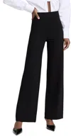 Rag & Bone Irina Ponte Wide Leg Pants Black In Black