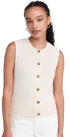 Rag & Bone Jax Sleeveless Cardigan In Turtledove