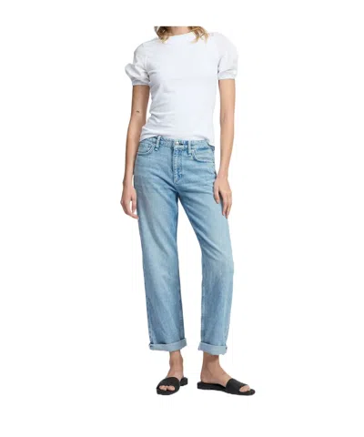 Rag & Bone Jeans With Belt Loops In Light Blue