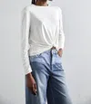 Rag & Bone Jenna Knotted Long Sleeve T-shirt In Multi