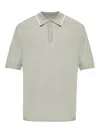 Rag & Bone Jersey Polo Shirt In Grey