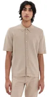 Rag & Bone Harvey Striped Cotton-blend Shirt In Lt Beige