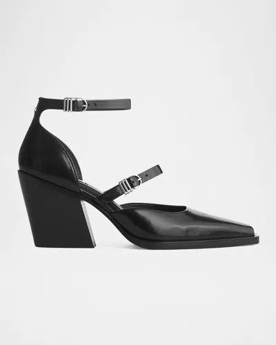 Rag & Bone Joni Leather Mary Jane Pumps In Black