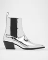 Rag & Bone Joni Suede Chelsea Booties In Silver
