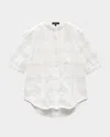 Rag & Bone Jordan Plaid Short-sleeve Top In White