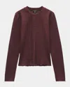Rag & Bone Julia Long-sleeve Top In Dkpurpl