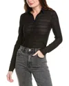 Rag & Bone Julia Polo Shirt In Black
