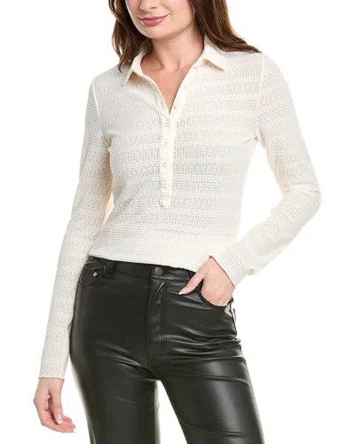 Rag & Bone Julia Polo Shirt In White