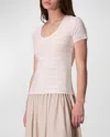 Rag & Bone Julia Scoop-neck Tee In Sportgrn