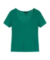 Rag & Bone Julia Scoop-neck Tee In Green