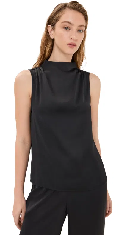 Rag & Bone Julie Gathered High-neck Top In Black