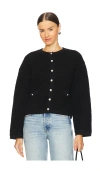 Rag & Bone Abby Scuba Cardigan In Black
