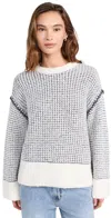 Rag & Bone Katie Stripe Long Sleeve Pullover Ivorymult In Ivorymult
