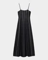 Rag & Bone Kennedy Embellished Sleeveless Maxi Dress In Black