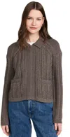 Rag & Bone Brown Kerry Cable-knit Cardigan In Brown