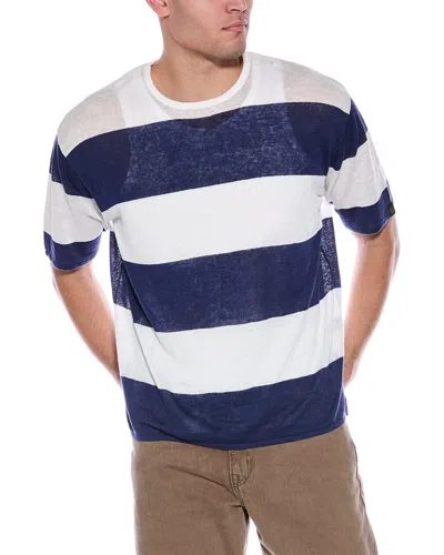 Rag & Bone Kerwin Linen Top In Blue