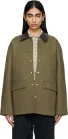 Rag & Bone Khaki Cassidy Cotton Jacket In Army
