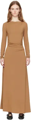 Rag & Bone Khaki Luca Draped Maxi Dress In Khaki