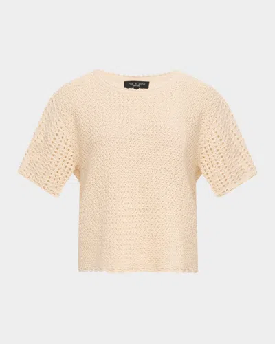Rag & Bone Khloe Short-sleeve Crochet Top