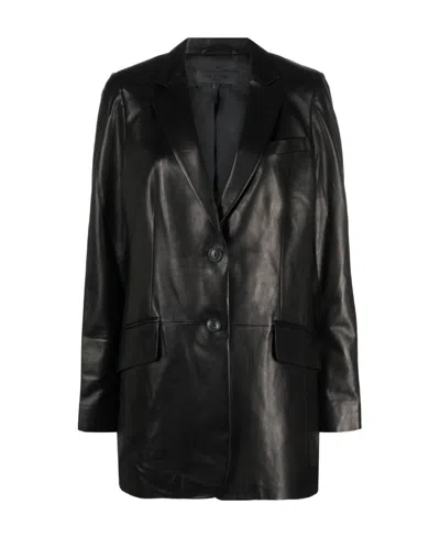 Rag & Bone Lapel Single-breasted Leather Jacket