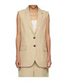 Rag & Bone Odessa Linen-blend Vest In Neutral
