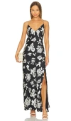 Rag & Bone Black Larissa Midi Dress In 黑色印花