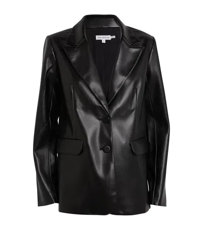 Rag & Bone Leather Charles Blazer In Black