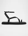 Rag & Bone Leather Geo Strappy Toe-ring Sandals