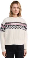 Rag & Bone Leigh Fair Isle Crewneck Sweater In Ivory