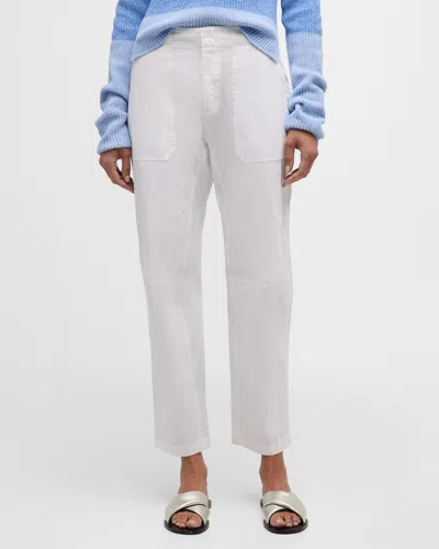 Rag & Bone Leyton Workwear Cotton Pants In White
