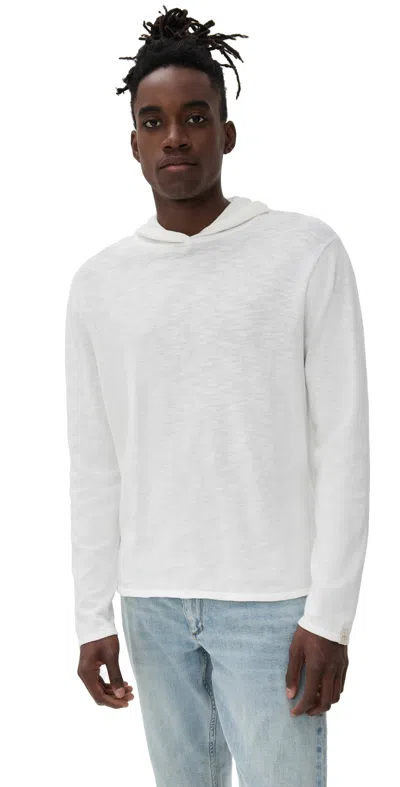 Rag & Bone Linen Blend Classic Hoodie Chalk