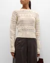 Rag & Bone Lo Long-sleeve Crewneck Sweater In White In White