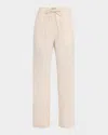 Rag & Bone Womens Ivry Logan Drawstring Stretch-linen Blend Trousers Xs In Ivry