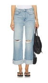 Rag & Bone Logan Mid-rise Wide Leg Ludlow Jean In Blue
