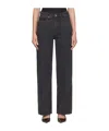 Rag & Bone Logan Wide-leg Denim Pants In Black