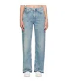 Rag & Bone Blue Logan Wide-leg Jeans In Blue