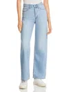Rag & Bone Logan Womens High Rise Button Fly Wide Leg Jeans In Blue