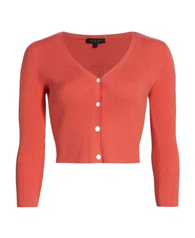 Rag & Bone Logo Cardigan In Red