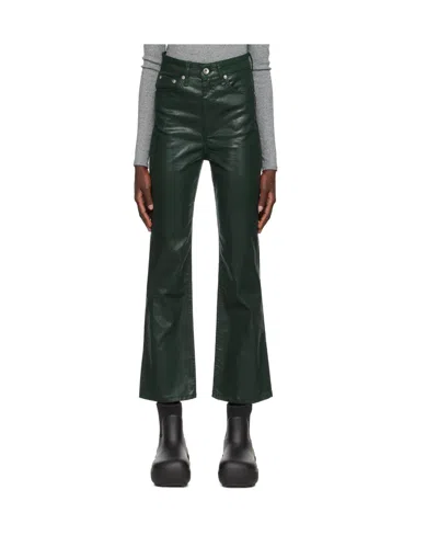 Rag & Bone Logo-coated Jeans In Green
