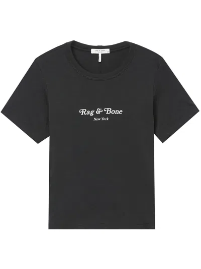 Rag & Bone Logo Cotton T-shirt In White