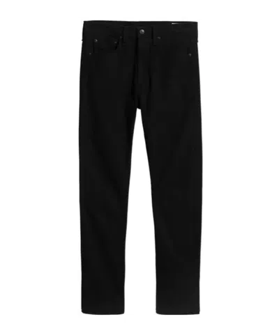 Rag & Bone Logo Details Denim Trousers In Black