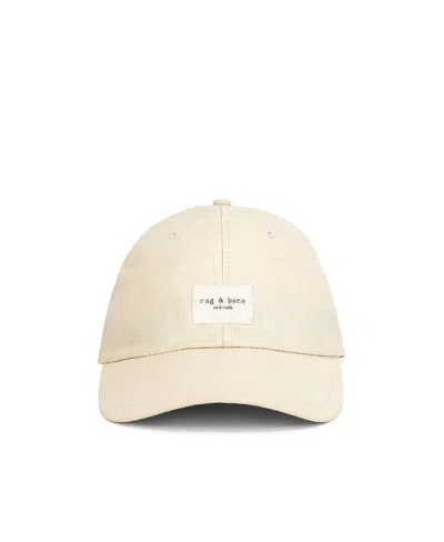 Rag & Bone Logo Patch Cap In White