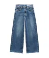 Rag & Bone Logo-patch Cropped Jeans In Blue