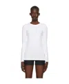 Rag & Bone Logo Round Collar Long-sleeved T-shirt In White