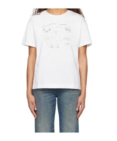 Rag & Bone Logo Round-neck T-shirt In White