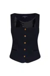 Rag & Bone Mariana Waistcoat In Blue