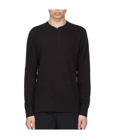 Rag & Bone Long-sleeve Cotton Top In Black