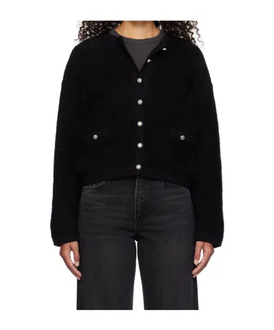 Rag & Bone Long-sleeved Cardigan In Black